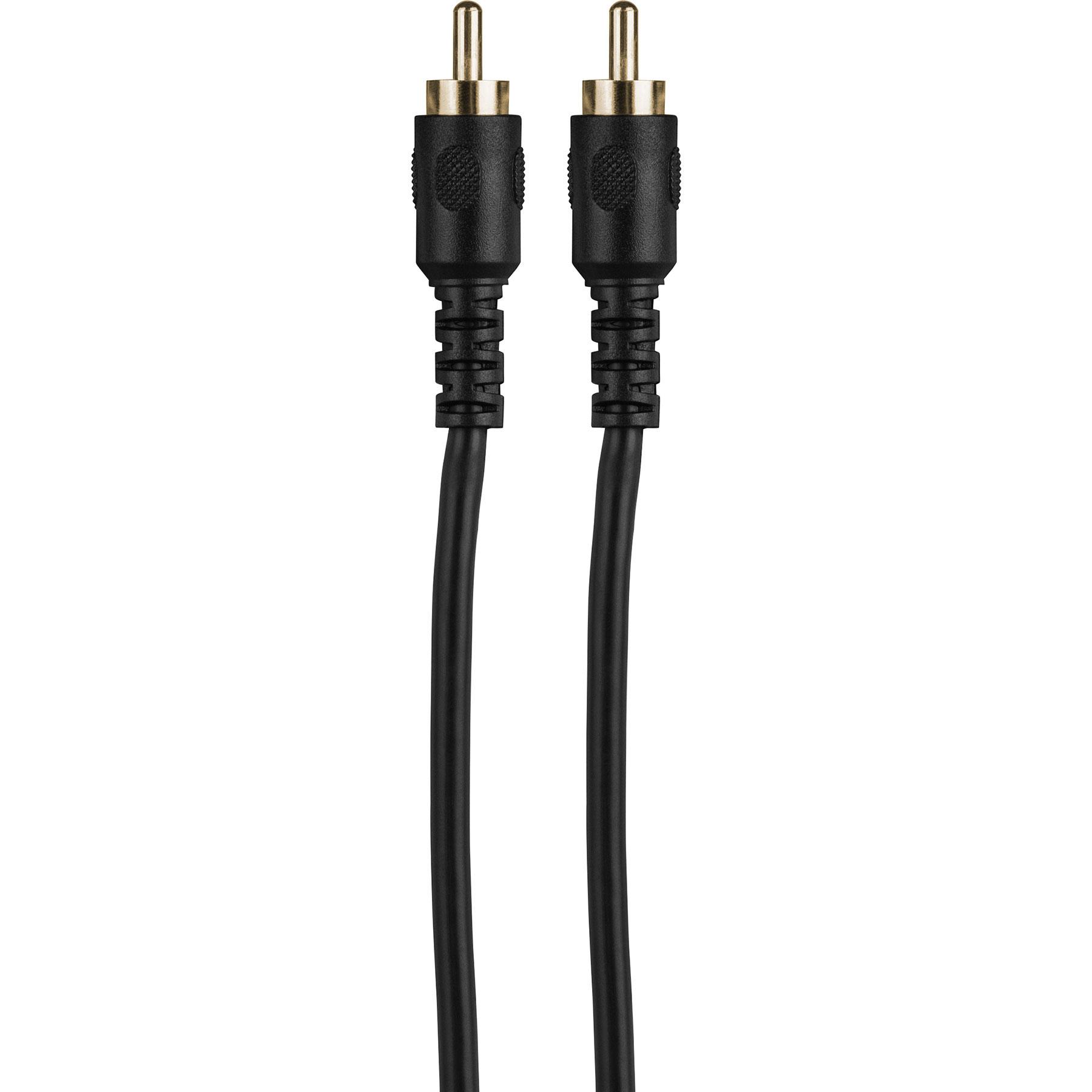 Single RCA Audio Video Subwoofer Double Shielded Cable 12 ft.